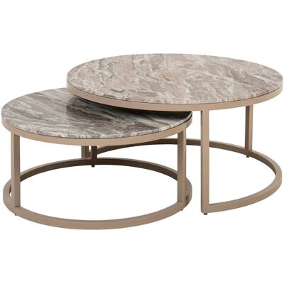Richmond Interiors Richmond Couchtisch Fairfax clay im 2er-Set aus Eisen & Marmor Richmond Interiors Richmond Couchtisch Fairfax clay im 2er-Set aus Eisen & Marmor