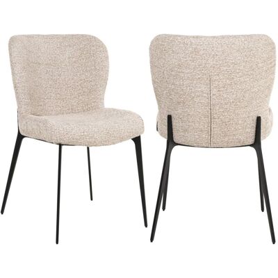 Richmond Interiors Esszimmerstuhl Sergio Natural Linear – Eisengestell mit Stoffbezug Richmond Interiors Esszimmerstuhl Sergio Natural Linear – Eisengestell mit Stoffbezug