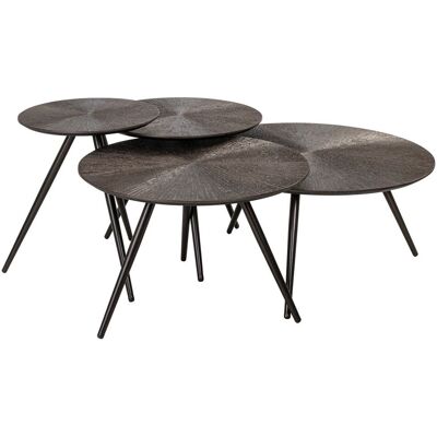 Richmond Interiors Couchtisch Quadra 4er-Set Brunzae – MDF & Metall, Nesting-Design Richmond Interiors Couchtisch Quadra 4er-Set Brunzae – MDF & Metall, Nesting-Design