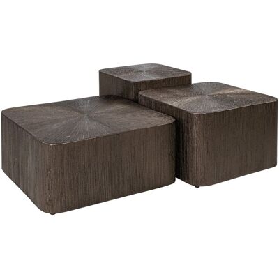 Richmond Interiors Richmond Couchtisch-Set Cubes Brunzae, 3 Tische, Mdf & Metall Richmond Interiors Richmond Couchtisch-Set Cubes Brunzae, 3 Tische, Mdf & Metall