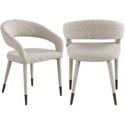 Richmond Interiors Esszimmerstuhl Gia Natural Chunky mit Bronze-Beinen – Richmond Richmond Interiors Esszimmerstuhl Gia Natural Chunky mit Bronze-Beinen – Richmond
