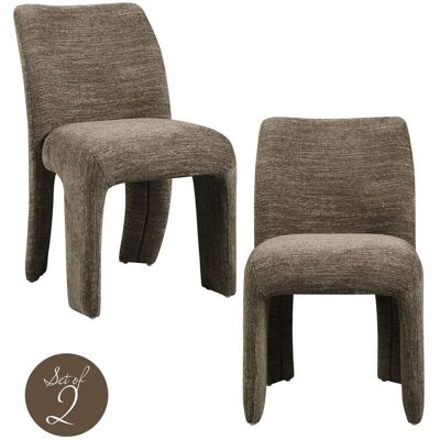 Richmond Interiors Esszimmerstuhl Maya braun Softweave im 2er-Set, gepolstert & bequem Richmond Interiors Esszimmerstuhl Maya braun Softweave im 2er-Set, gepolstert & bequem