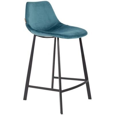 Dutchbone Franky Samthocker - 2 Stück, 65cm, Blau Dutchbone Franky Samthocker - 2 Stück, 65cm, Blau