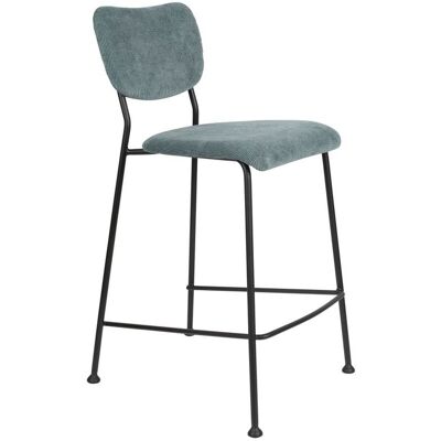 Barhocker Benson 2er-Set, Grau-Blau mit Cordbezug von Zuiver Barhocker Benson 2er-Set, Grau-Blau mit Cordbezug von Zuiver