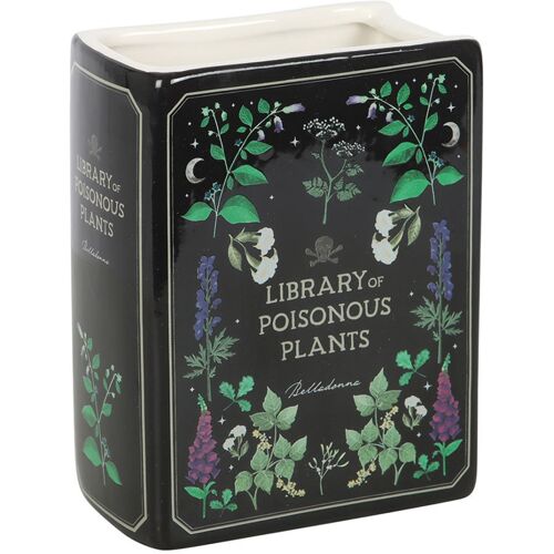 Horror-Shop Giftpflanzen-Vase in Buchform 14,5cm