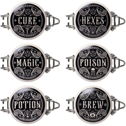 Horror-Shop Hexen Gewürzständer mit 6 Gläsern 23,5cm