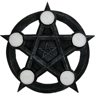 Horror-Shop Pentagram Tealight Holder Ø26cm Horror-Shop Pentagram Tealight Holder Ø26cm