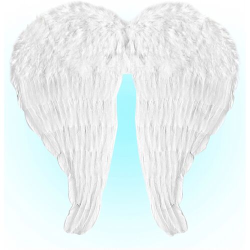 Horror-Shop Engelsflügel mit weißen Federn 51x46cm