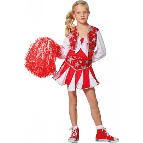 Horror-Shop Cheerleader Kinderkostüm rot 128