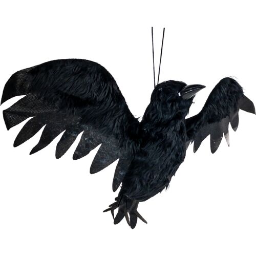 Horror-Shop Flügelschlagender Rabe Halloween Animatronic