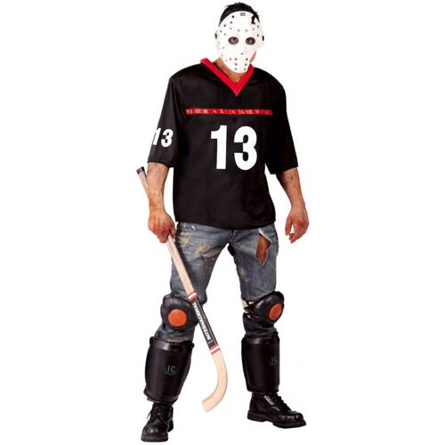 Horror-Shop Hockey Spieler Kostüm mit Maske L - 52/54