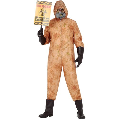 Horror-Shop Kontaminierter Zombie Overall für Erwachsene L