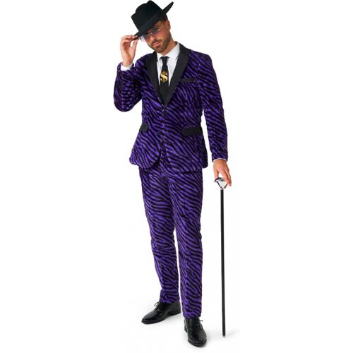 Horror-Shop Pimp Faux Fur Zebra Anzug - Suitmeister XL