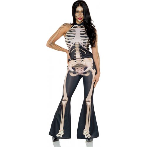 Horror-Shop Skelett Damenkostüm 2-teilig XS