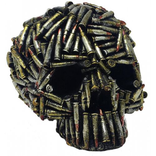 Horror-Shop Totenkopf mit Patronenhülsen