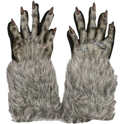 Horror-Shop Werwolf Handschuhe Grau