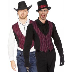 Horror-Shop Elegante Herrenweste Schwarz-Bordeaux 58 Horror-Shop Elegante Herrenweste Schwarz-Bordeaux 58
