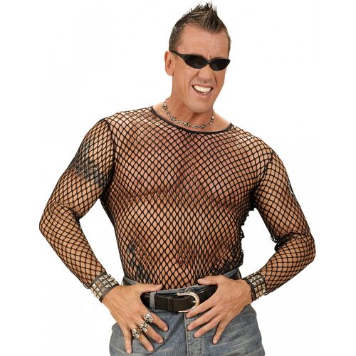 Horror-Shop Schwarzes Unisex Netzhemd ML