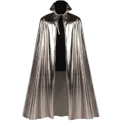 Horror-Shop Eleganter Umhang in Metallic-Silber Horror-Shop Eleganter Umhang in Metallic-Silber