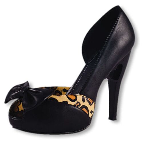 Horror-Shop Leo Peeptoes mit Schleife 36