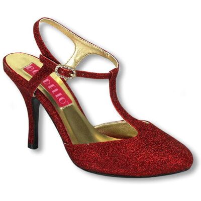 Horror-Shop Glitzer Sandaletten rot 37 Horror-Shop Glitzer Sandaletten rot 37