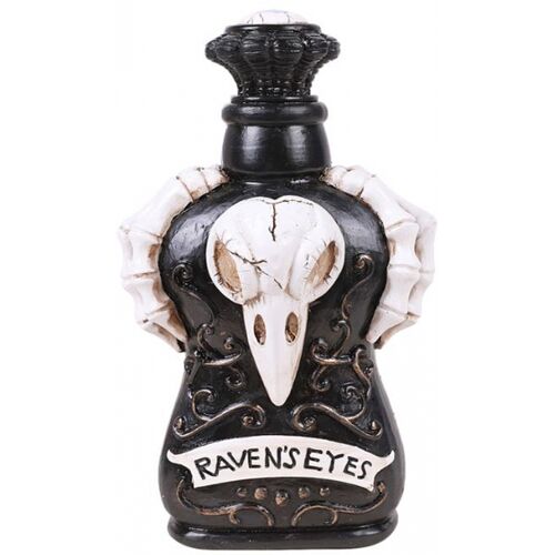 Horror-Shop Gothic Giftflasche "Raben Augen"