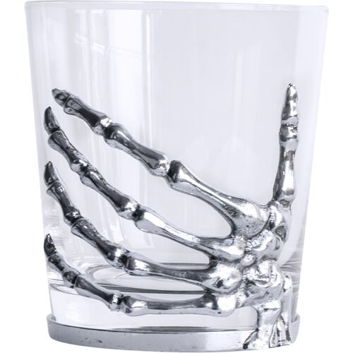 Horror-Shop Gothic Heritage Skeletthand Whiskey Glas 300ml