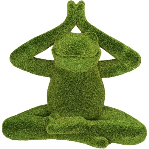 Horror-Shop Garden Yoga Frog beflockt 23cm