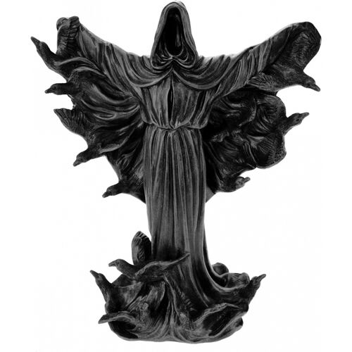 Horror-Shop Grim Reaper mit Schwarzen Raben 29cm