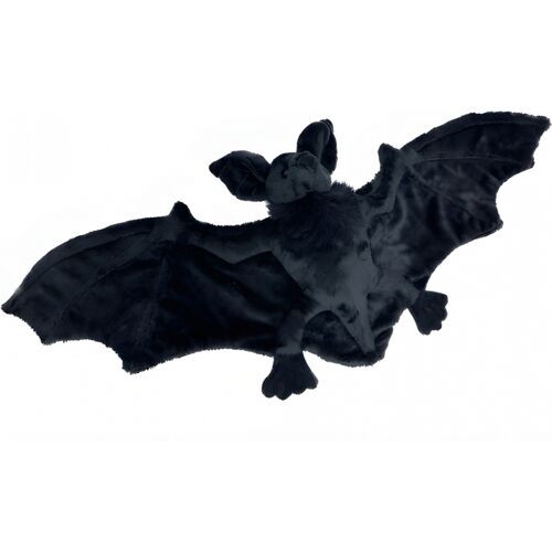 Horror-Shop Schwarze Kuscheltier Fledermaus 75cm