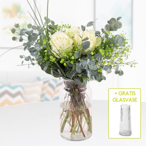 blumenshop.de Blumenstrauß Kleines Glück + gratis Glasvase