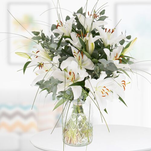 blumenshop.de Blumenstrauß Weiße Lilien
