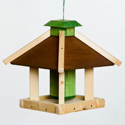SICA Futterhaus "Halsbek" zum Aufhängen, Vogelhaus mit Silo 27x27x30cm