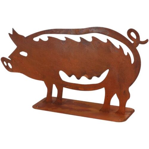 Esschert Design Gartenfigur Schwein 37x20cm - Schweine Dekofigur in...