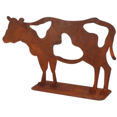 Esschert Design Gartenfigur Kuh 37x22cm - Rinder Dekofigur in Rosto...