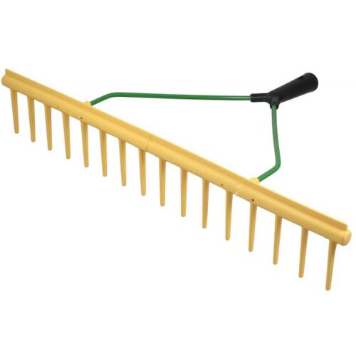 Heurechen mit Egalisierkante, 65cm, 16 Zinken, Rasenrechen, Laubrec...