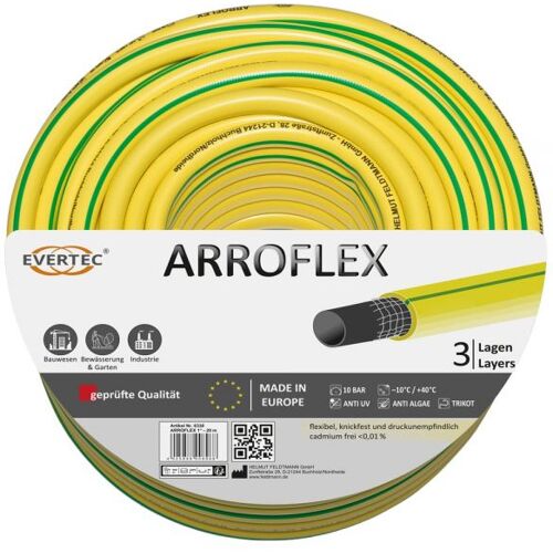 Arroflex Gartenschlauch 3-lagig 1 Zoll - 25m PVC Wasserschlauch