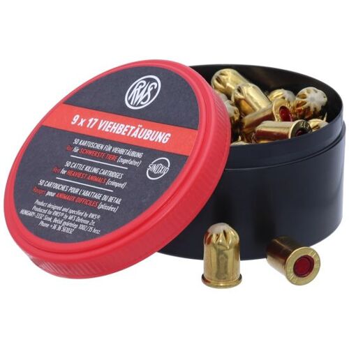 Spezialkartuschen Kaliber 9x17 rot, Platzkartuschen für Wühlmaussch...