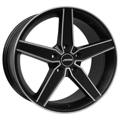 Autec Delano Black Matt Poliert 7.5x17 ET 45 5/108 Alufelge Schwarz Autec Delano Black Matt Poliert 7.5x17 ET 45 5/108 Alufelge Schwarz