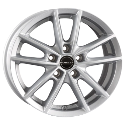 Borbet W Crystal Silver 6x15 ET 43 5/112 Alufelge Silber Borbet W Crystal Silver 6x15 ET 43 5/112 Alufelge Silber