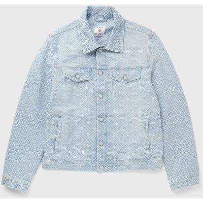 Casablanca WASHED MONOGRAM DENIM JACKET multi M male Casablanca WASHED MONOGRAM DENIM JACKET multi M male