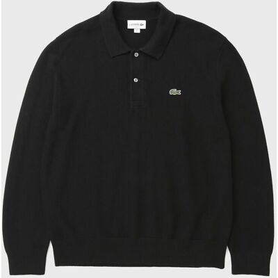 Lacoste Classic Fit Long Sleeved Knitted Polo Shirt black L male Lacoste Classic Fit Long Sleeved Knitted Polo Shirt black L male