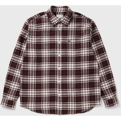 Lacoste WOVEN SHIRT red beige FR 39 male Lacoste WOVEN SHIRT red beige FR 39 male