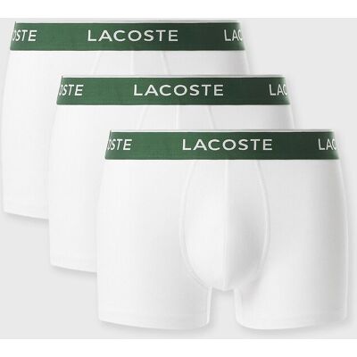 Lacoste 3-Pack Stretch Cotton Trunks white S male Lacoste 3-Pack Stretch Cotton Trunks white S male