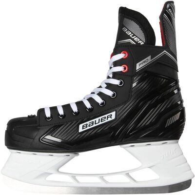 BAUER Herren Eishockey-Schuh Pro Skate Sr 900 Schwarz-Weiss-Rot 900 Schwarz-Weiss-Rot-Si Eu 47.0 BAUER Herren Eishockey-Schuh Pro Skate Sr 900 Schwarz-Weiss-Rot 900 Schwarz-Weiss-Rot-Si Eu 47.0