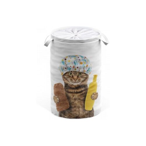 WCShop24 Wäschekorb Shower Cat