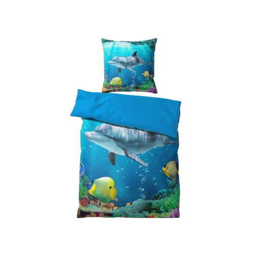 WCShop24 Bettwäsche Delphin 135 x 200 cm