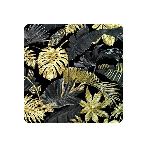 WCShop24 Badematte Golden Leaves 53 x 53 cm