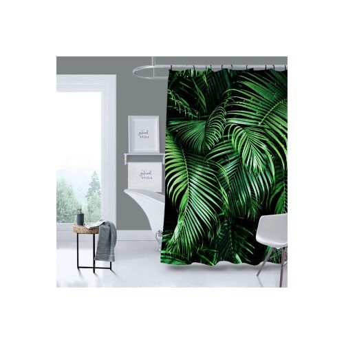 WCShop24 Duschvorhang Palmdream 180 x 200 cm