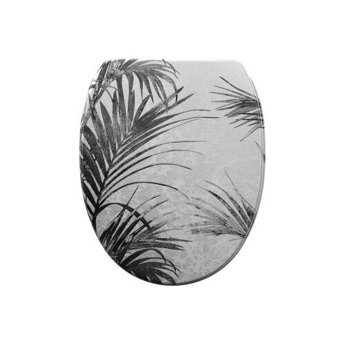 WCShop24 WC-Sitz mit Absenkautomatik und Schnellverschluss Palmera - Premium Toilettendeckel direkt vom Hersteller